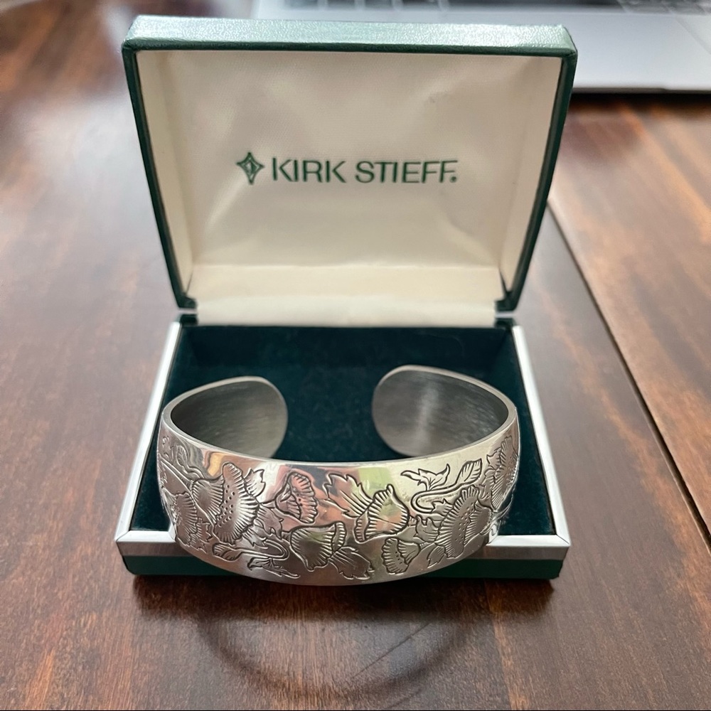 Kirk Steif pewter Poppies cuff bracelet